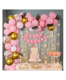 Special You Birthday Decoration DIY Combo Kit Pink Theme Pink- Pack of 71 Items