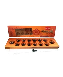 Kidz Valle Wooden Mancala Traditional Indian Board Game - Multicolor
