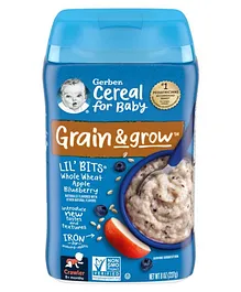 Gerber Cereal for Baby, Lil Bits - Whole Wheat Cereal Apple Blueberry-227gm