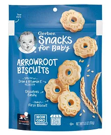 Gerber Snacks for Baby Arrowroot Biscuits - 155 g