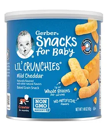 Gerber Snacks for Baby, Lil Crunchies  - Mild Cheddar-42 g