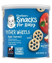 Gerber Snacks for Baby, Teether Wheels Apple Harvest-42 g
