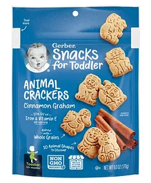 Gerber Snacks for Baby Animal Crackers for Toddler Cinnamon Graham 170 g