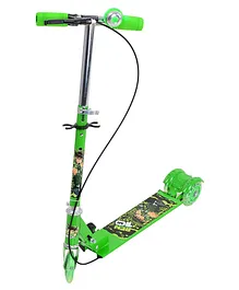 Sanjary  3 Wheel Foldable Height Adjustable Metal Wheel Scooter Ride on Toy with LED Lights & Breaks- Color May Vary
