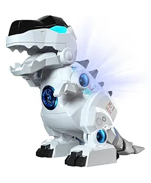 FunBlast Crawling Transparent Gear Dinosaur Toy with Light & Sound  White