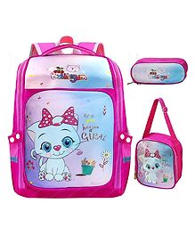 FunBlast Cartoon Themed School Backpack with Lunch Bag - Multicolor