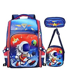 FunBlast Space Themed School Backpack with Lunch Bag - Multicolor