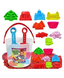 FunBlast Kinetic Sand and Moulds with Bucket - Sand Clay Kit for Kids - Multicolor