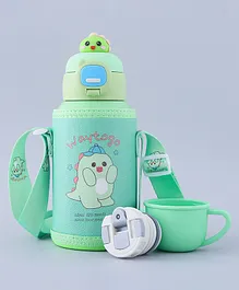 Sipper Bottle with Bottle Holder and Strap  Light Green- 500 ml