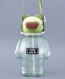 Sipper Bottle with Strap Bear Theme Green- 650 ml