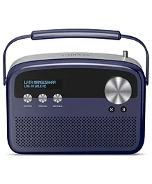 Saregama Carvaan Lite Hindi - Portable Music Player with 3000 Pre-loaded Evergreen Songs, FM/BT/AUX (Royal Blue)