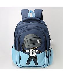 Backpacks with Cartoon Print Blue - Height 15.3 Inches