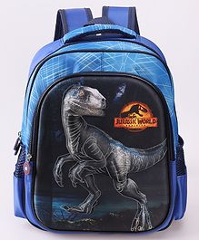 ZOE Jurassic Park Theme School Backpack Blue - 14.5 Inch