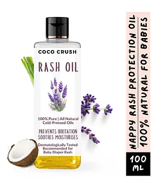 Coco Crush Rash Oil for Babies - Diaper & Nappy Rash Relief, Organic, Prevents Irritation - 100ml