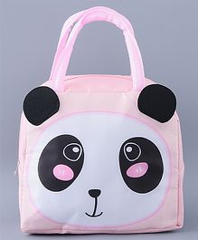 Lunch Box Bag With Bear Print- Pink