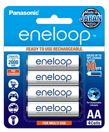 Panasonic Eneloop AA Rechargeable Battery Pack of 4 - 1.2 V