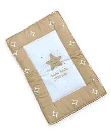 Carerio Pure Cotton Baby Mats With Twinkle little Star Print - Brown