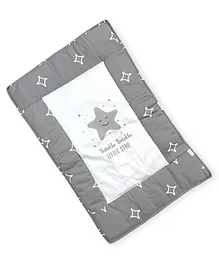 Carerio Pure Cotton Baby Mats With Twinkle little Star Print - Grey