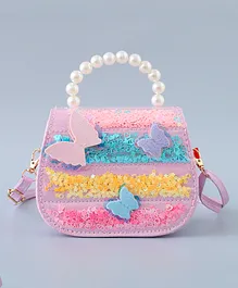 Babyhug Sling Bag with Butterfly Design Free Size - Pink