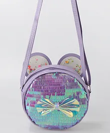 Babyhug Sling Bag with Bow Applique - Purple