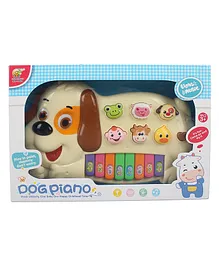 NEGOCIO Toys and Kid Dog Musical Piano with 3 Modes Animal Sounds Flashing Lights & Wonderful Music  Different Animal Sound and Light Effect  Great Color and Beautiful Design Educational Musical Toys (Color May Vary)