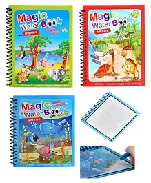 ARCADE TOYS Magic Water Doodle Colouring Book & Magic Pen for Kids Pack of 3 - Multicolour