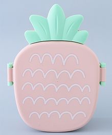 ZOE Pineapple Shape Lunch Box with Spoon & Fork - Pink