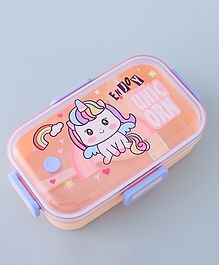 ZOE Lunch Box with Spork Unicorn Print - Pink