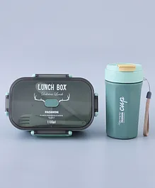 ZOE Lunch Box Set with Water Bottle - Light Blue