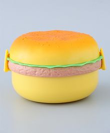 Burger Shape Lunch Box with Spoon- Yellow