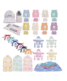 Toddylon 56 in 1 New Born Baby Complete Daily Items Combo- Grey