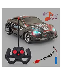 NHR Reachargeable Remote Control Dazzling Car with Music & Light - Red