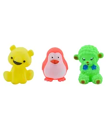 WISHKEY Plastic Adorable Animal Bath Toys Set Floating Chu Chu Toys for Joyful Baths for Toddlers Set of 3 - Multicolor