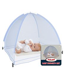 Kolar Bottomless Mosquito Net for Babies Portable Machardaani Large - Blue