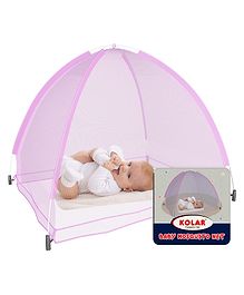 Kolar Bottomless Mosquito Net for Babies Portable Machardaani Large - Pink