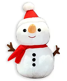 Besties Christmas Snowman Soft Plush Stuffed Toy White Red - Height 33 cm