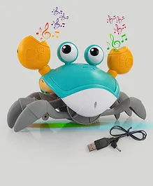 NHR Rechargeable Crawling Crab Toy with Music - Blue