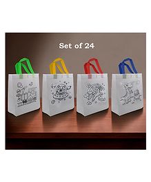 Asera Set of 24 DIY Reusable Bags Kids Party Bags, Doodle bag Gift Bag Kids Party Favor Bags, Candy Treat Goody Bag Kids Party Favors for All Events