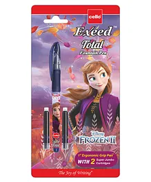 Cello Exceed Total Fountain Pen with 2 Cartridges Frozen Anna Theme (Color and Print may vary)