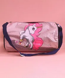 TERA 13 Unicorn Glitter Duffle Bag for Kids 1 Piece - Pink