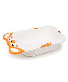 LuvLap Bubble Baby Bath tub with Soft Curved Edges, 6 m+, Ergonomic & Spacious, Durable Material (Orange)