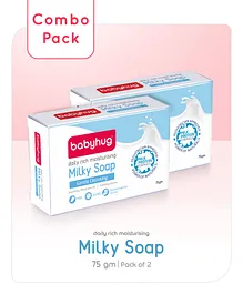 Babyhug Daily Rich Moisturising Milky Soap Pack of 2 - 75 g each