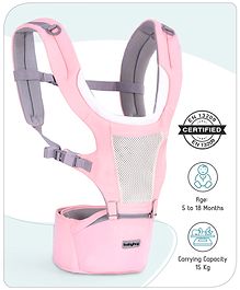 Babyhug Adore 5-in-1 Hip Seat cum Baby Carrier - Pink