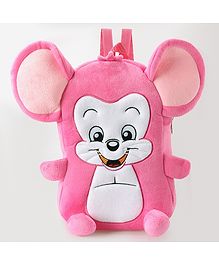 Mouse Shape Soft Toy Bag Pink - 10.5 Inches