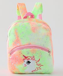 Unicorn Soft Toy Bag with Star Print Pink - 12 Inches