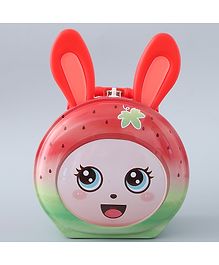 ZOE Bunny Shape Money Bank with Lock and Key - Red