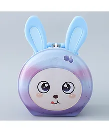 Bunny Shape Money Bank with Lock and Key - Blue