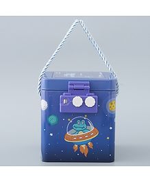 ZOE Dino Theme Money Bank with Lock-Blue