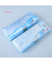 Double Compartment Pencil Box Blue - Print May Vary