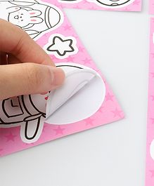 Stationery Set with Stickers - Pink